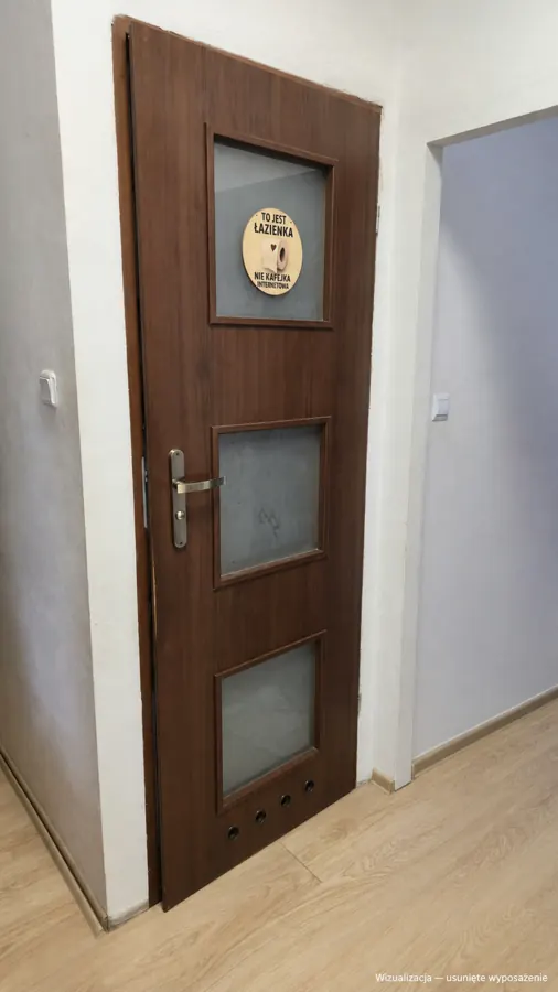 Wejście i korytarz, ujęcie 3 — wizualizacja po usunięciu wyposażenia